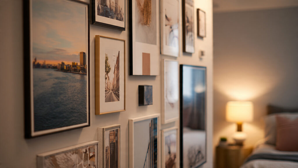 Frames on wall for decoration