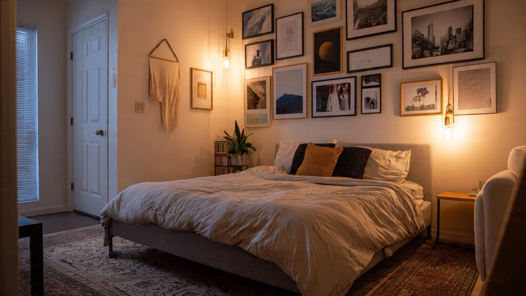 Wall with Lamps decoration