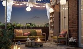 Balcony lights decoration for personal space