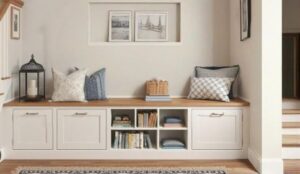 benches with built in storage as compact furniture ideas for apartments