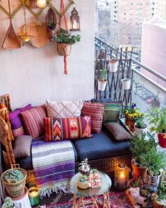 Bohemian balcony decor