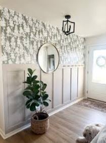 Entryway and hallway transformations with peel and stick wallpapers