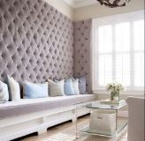 fabric and textile wall treatment for enhancing interiors