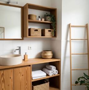 Focus on intentional storage for best bathroom decor