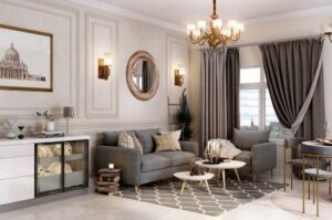 Choose smart lighting solutions in a small living room