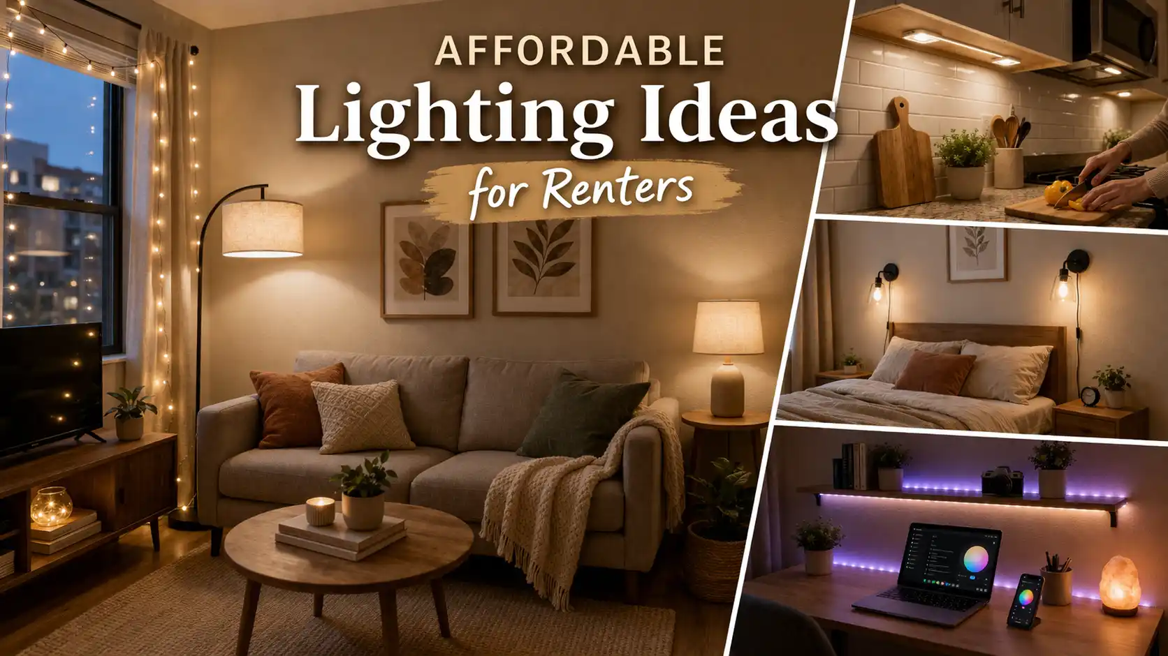 affordable lighting ideas for renters