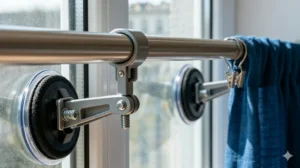 how to hang curtains without drilling holes