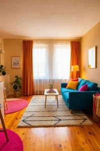 Small apartment rug layout ideas