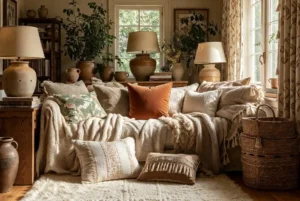 cozy home decor patterns and textures
