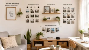 how to hang pictures without nails