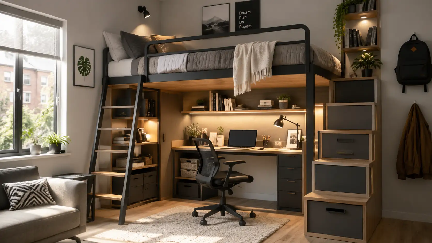 lofted beds for small spaces